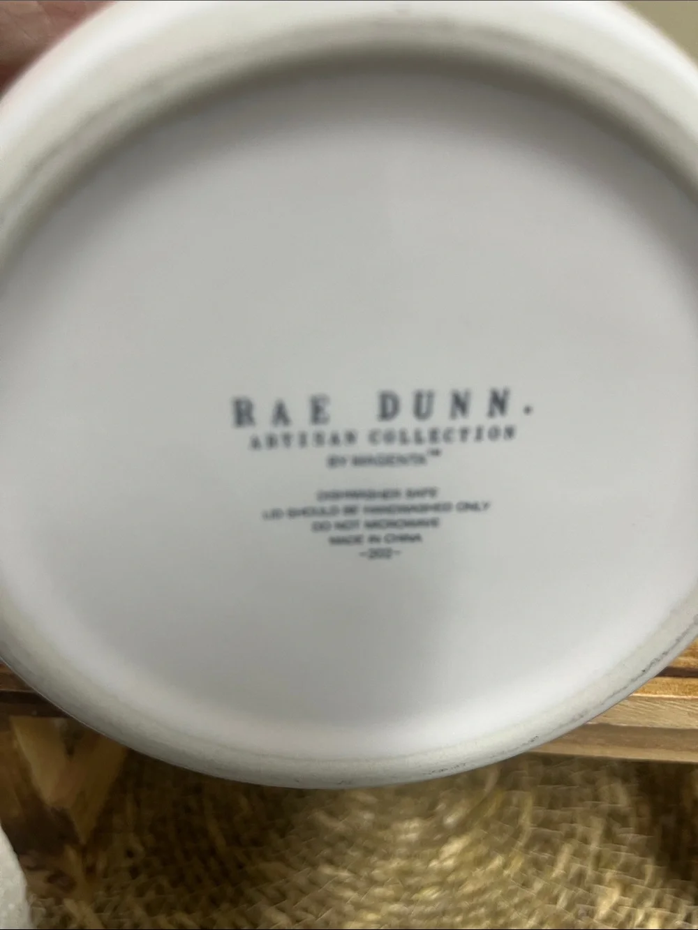 Rae Dunn “Cocoa” Baby Canister in good condition